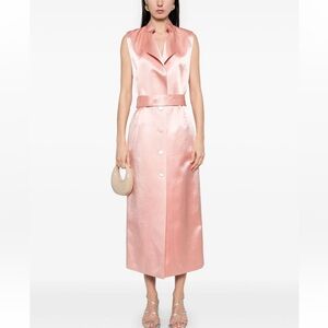 Philosophy di Lorenzo Serafini Blush pink belted dress coat
